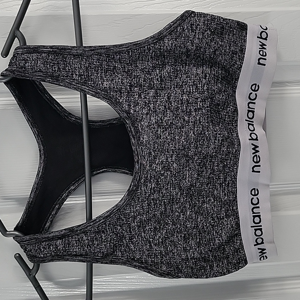 New Balance bra no padding size small grey and black